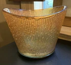 Vintage Jeanette Marigold Carnival Glass Bowl ~ Tree Bark Pattern