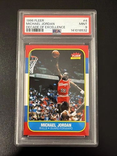 1996-97 Fleer Michael Jordan Decade Of Excellence Chicago Bulls Psa 9