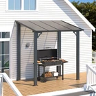 8' x 5' Grill Gazebo Outdoor Pergola Lean to Hard Top Grill Gazebo for Patio