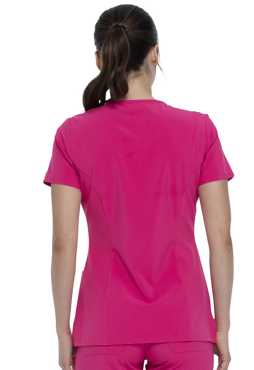Dickies Scrubs EDS Essentials V Neck Top DK615 HPKZ Hot Pink