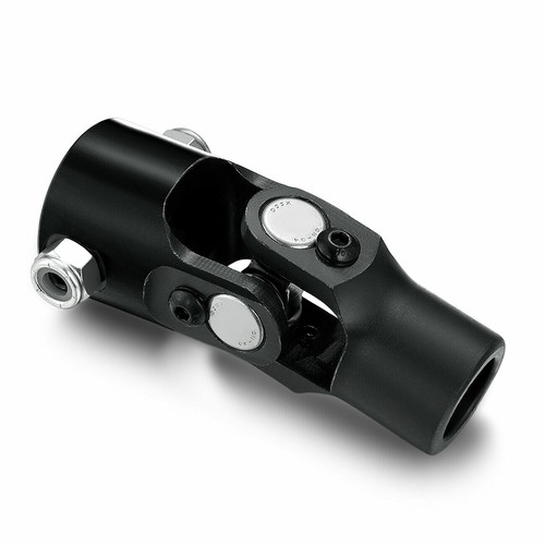 1" DD x 3/4" Smooth Round Steering Shaft Universal Joint Coupler Black Steel - Picture 2 of 5