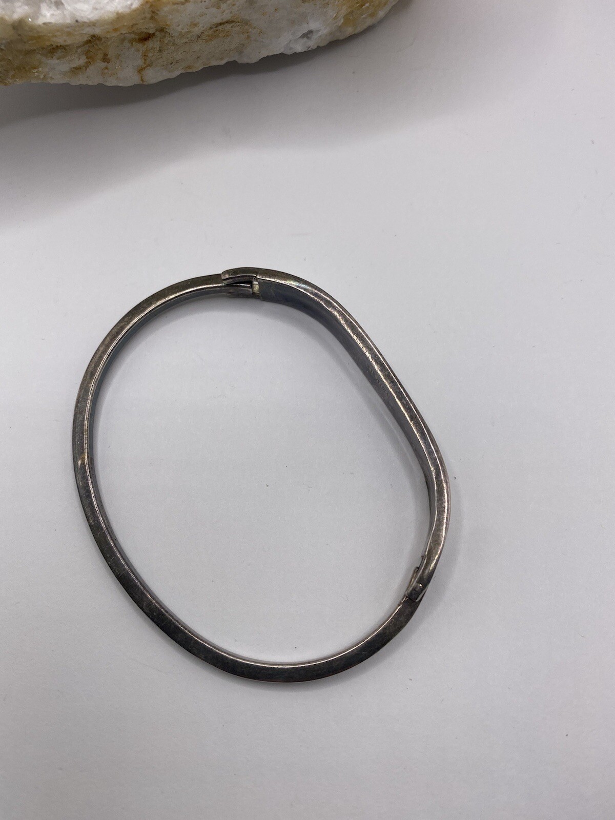 MEXICO STERLING SILVER ABALONE SHELL BANGLE BRACE… - image 3