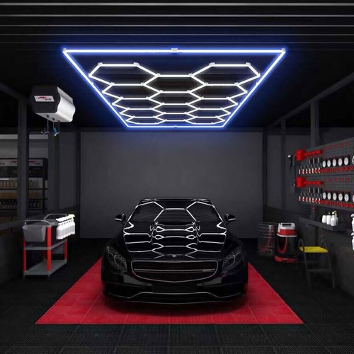 5-28 Hexagon LED Lampe Röhren Werkstatt Garage Decken Leuchte Waben Beleuchtung - Bild 36 von 41