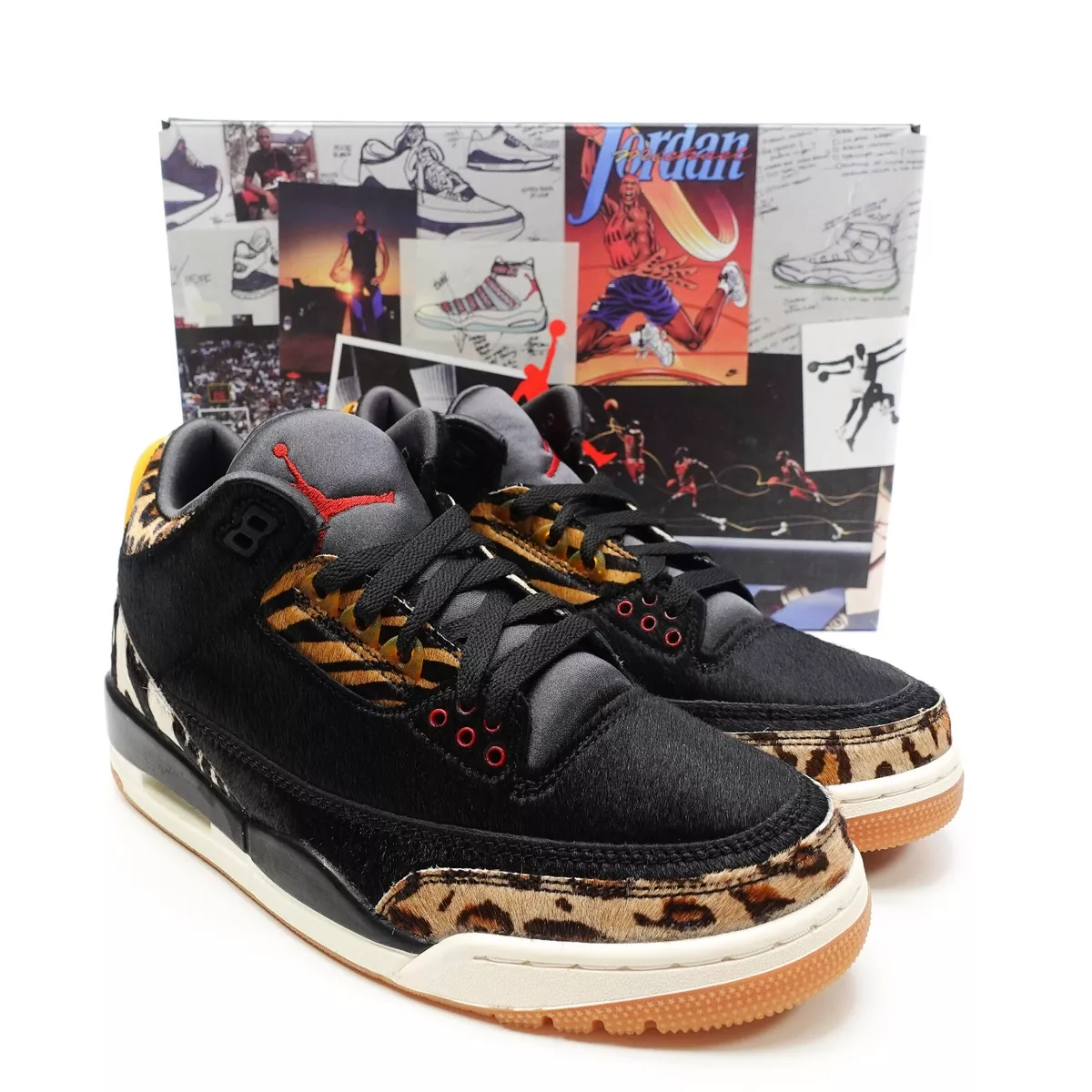 Nike Air Jordan 3 Retro SE Animal Instinct Mens Size 8.5 CK4344 002 Womens 10