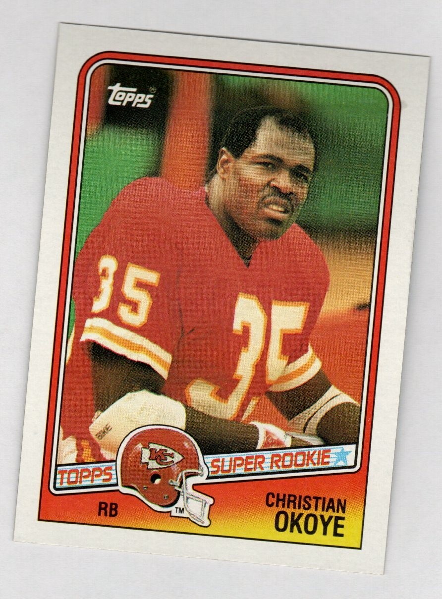 1988 Topps Football #363 Christian Okoye RC Kansas City Chiefs