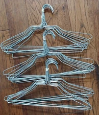 30 Wire Hangers Metal Hangers Clothes, Coat, Uniform, Silver Approx. 16 inch