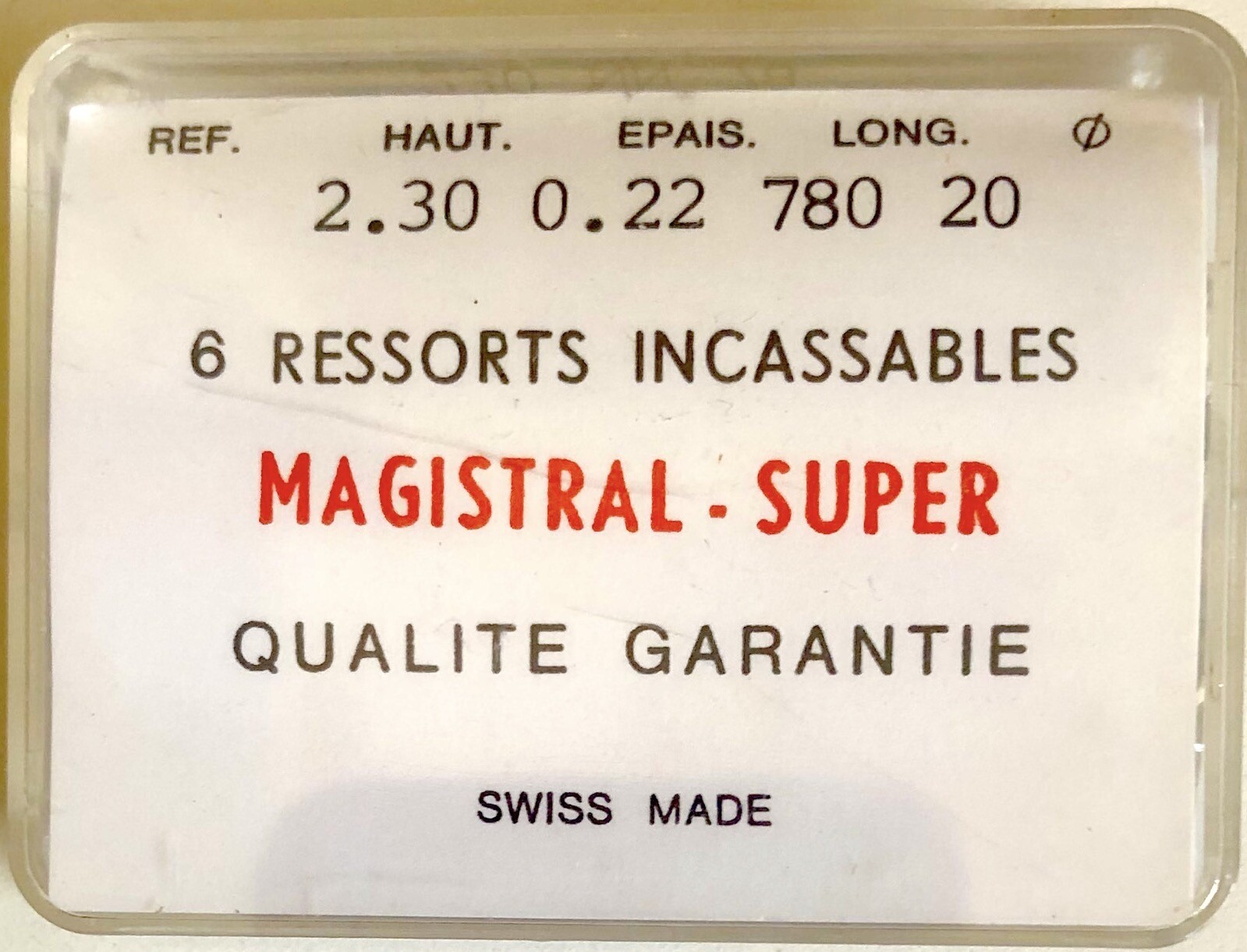 1X Mainspring 2.30x0.22mm Ø20 Watch Repair Spring 780/230 NN78