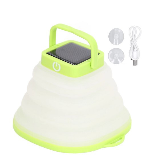 Solar portable led camping lantern collapsible outdoor light lamp ultra bright