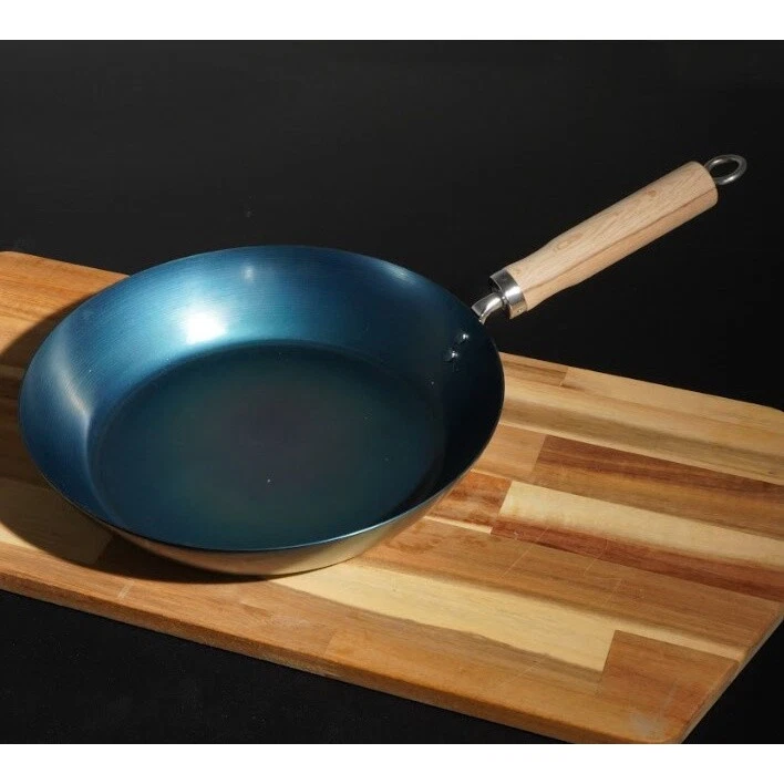 Japanese Kyoto Iron Frying Pan Nonstick Wooden Handle Cookware Kitchen Supplies