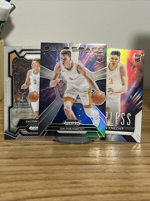 Dalton Knecht 2024 Prizm Draft (3) Deep Space Silver, Base, Silver!