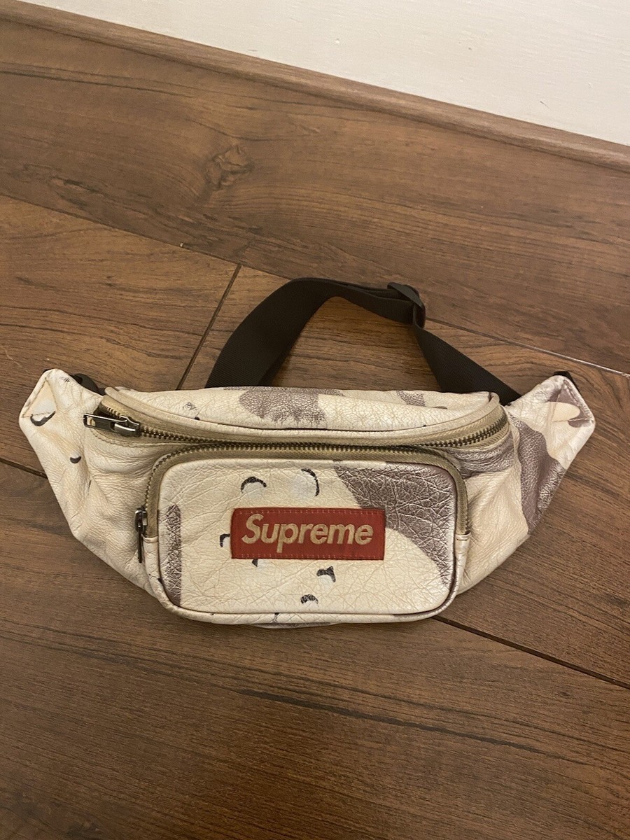 Supreme 17SS Leather Waist Bag デザートカモ supreme leather waist