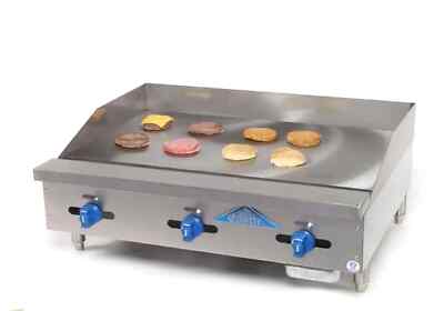 Comstock Castle Manual 36'' Gas Flat Griddle Counter Value Series 28'' Deep
