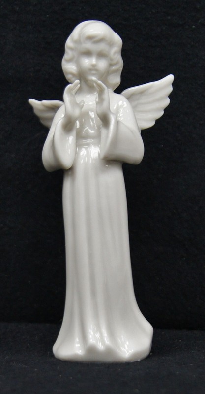 DRESDEN Porcelain Figurine ANGEL MUSICIANS #3 Angel Conductor 4.5" GERMANY