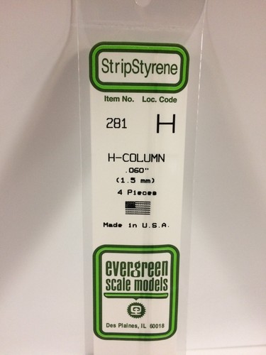 Evergreen Polystyrene #100-297 Strips, Tubes, Rods, Angles, I-Beam, H-Beam, etc - Picture 131 of 144