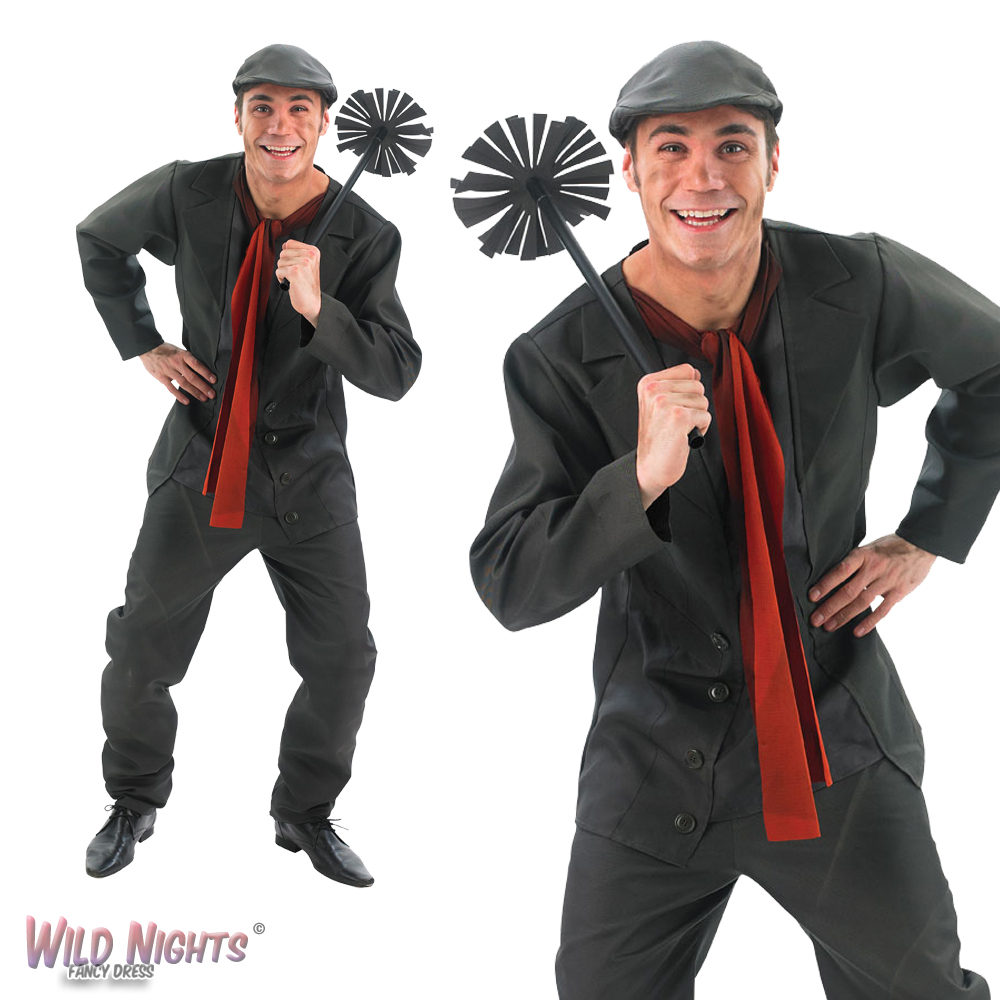 Mens Chimney Sweep Bert Victorian Oliver Twist Book Week Fancy Dress Costume main image 1