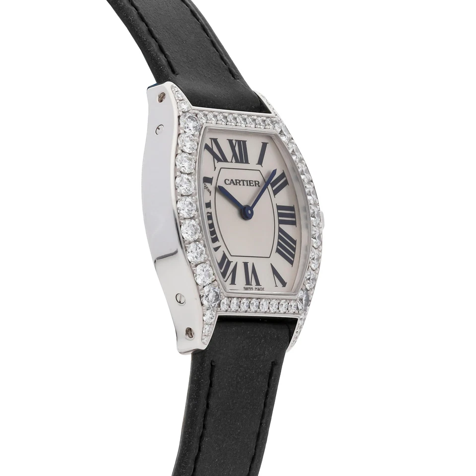 Reloj Cartier Tortue oro blanco cuerda manual damas diamantes WA507231 Foto 3 de 4