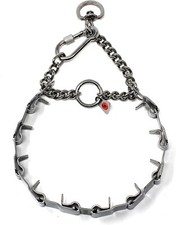 USED-Herm Sprenger NeckTech Stainless Steel Prong Dog SnapHook NoPull Collar 19"