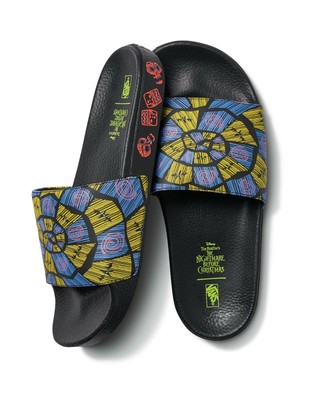 vans multicolor slides