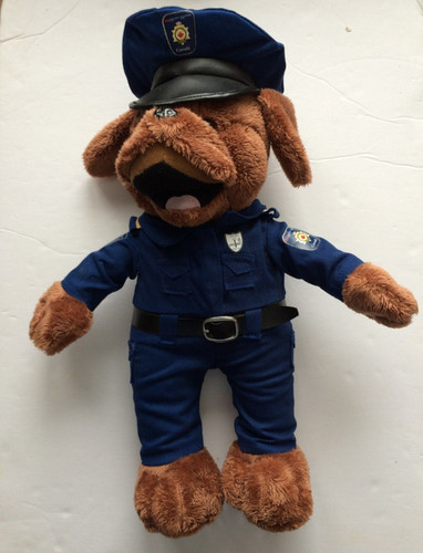Correctional Service Canada Officer Brown Dog Plush Stuffed Toy Uniform 14 In