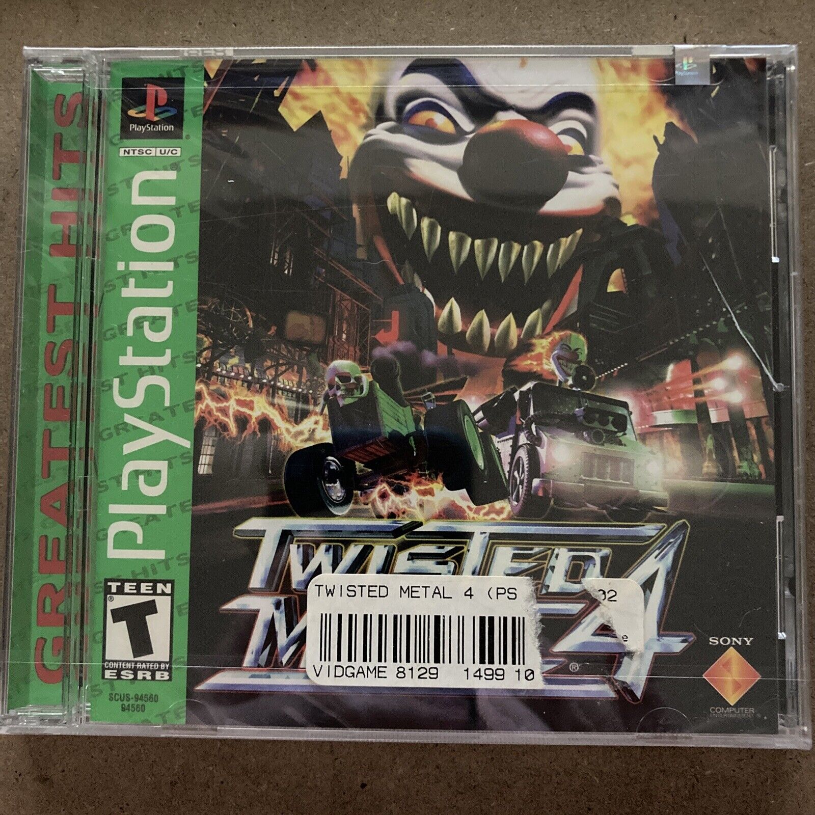 1999 PS1 Playstation Twisted Metal 4 Factory Sealed Greatest Hits VGA/WATA  Ready 711719456025