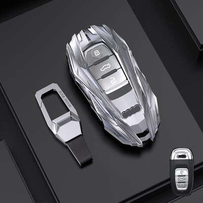 for Audi A3 A6 A7 A8 E-Tron S3 S6 RS6 S7 RS7 Key Fob Cover Case with Keychain