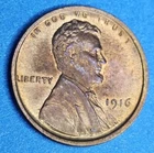 1916 Lincoln Wheat Cent Penny Red Brown RB Uncirculated Lustrous Early Date