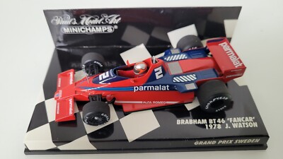 MINICHAMPS  1:43 J. WATSON BRABHAM BT46 '' FANCAR '' GP. SWEDEN 1978  '' PARMALAT ''