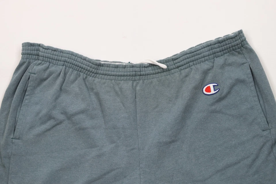 Pantalones Cortos Vintage Años 80 90 Champion Para Hombres XL Deletrear Por encima de la Rodilla Algodón Verde Azulado COMO ESTÁN Foto 2 de 4