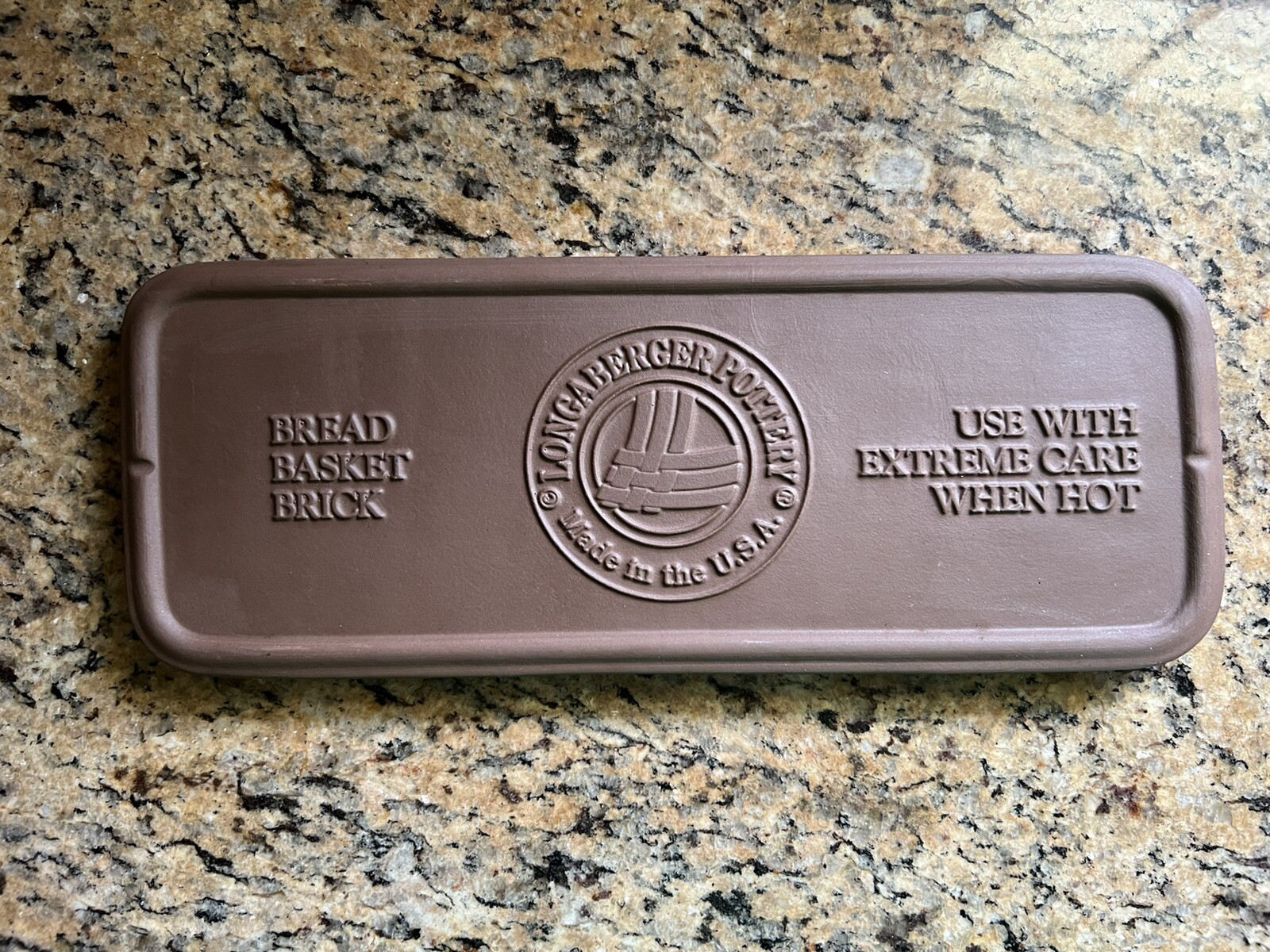 Longaberger Bread Basket Brick Warming Stone Pottery Terra Cotta eBay