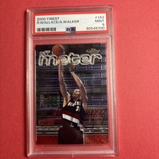 2000-01 Topps Finest - #162 Rasheed Wallace, Antoine Walker PSA 9