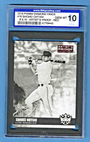 2018 Panini Diamond Kings B & W Shohei Ohtani Angels #76 Rookie ISA 10 #52759443