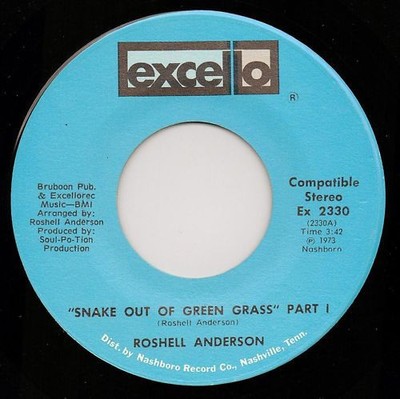 Roshell Anderson - Snake Out Of Green Grass - Used Vinyl Record 7 - G8100z