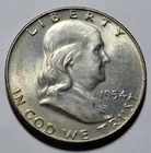 1954-D FRANKLIN Half Dollar 50c Cents 90% Silver COIN ~High Grade BUnc ~$37 Melt