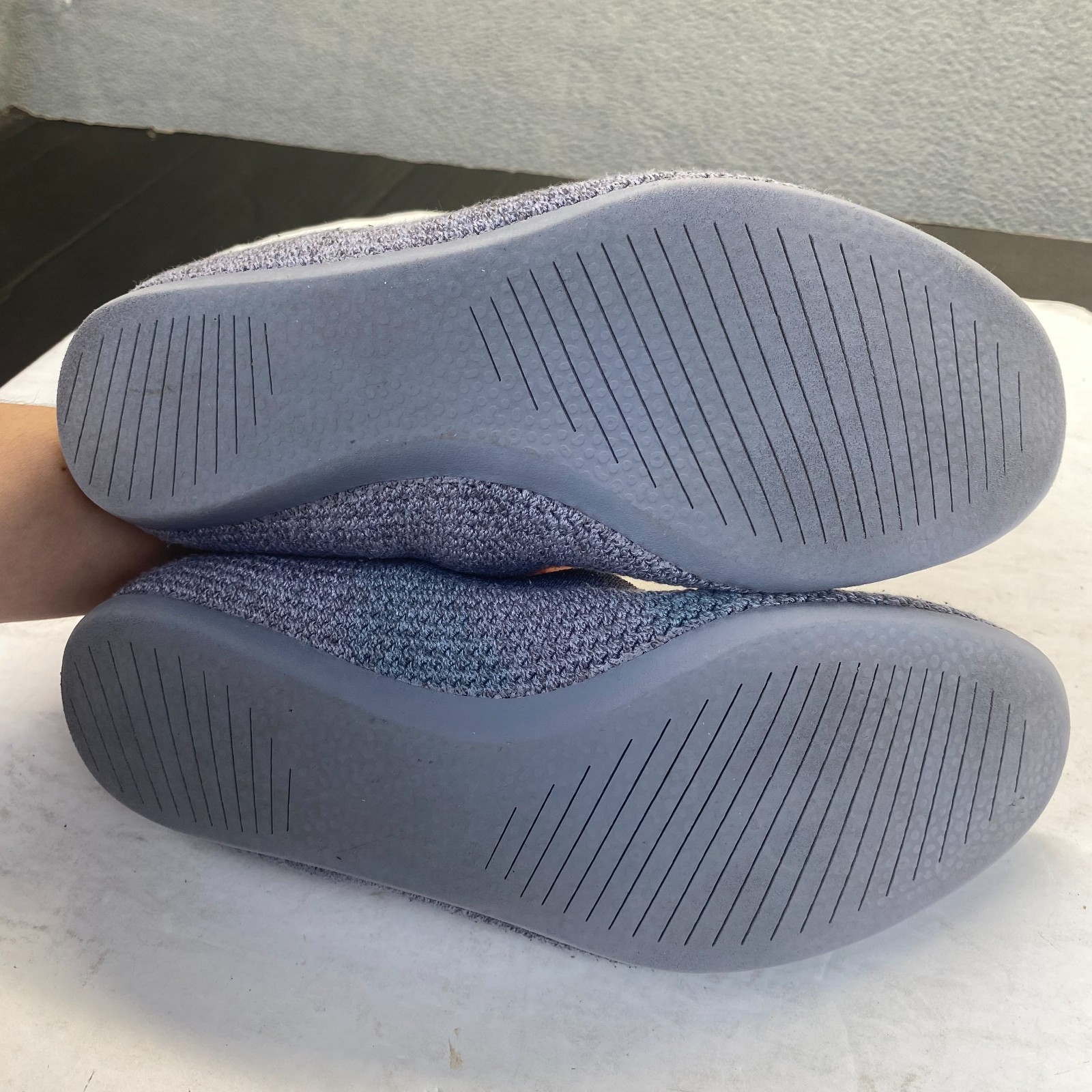 SAOLA Breezers donna Allbirds albero balletto nebbia piatta suola grigio scuro taglia 8