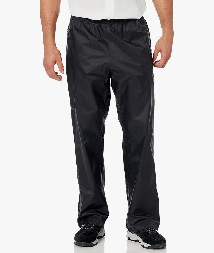 Eddie Bauer Men’s Black Cloud Cap Rain Pants NWT Size XL