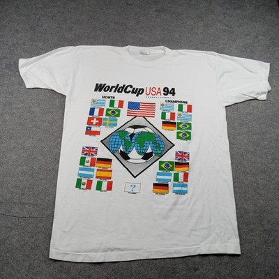Vintage World Cup USA 94 Shirt Mens XL White Soccer T World