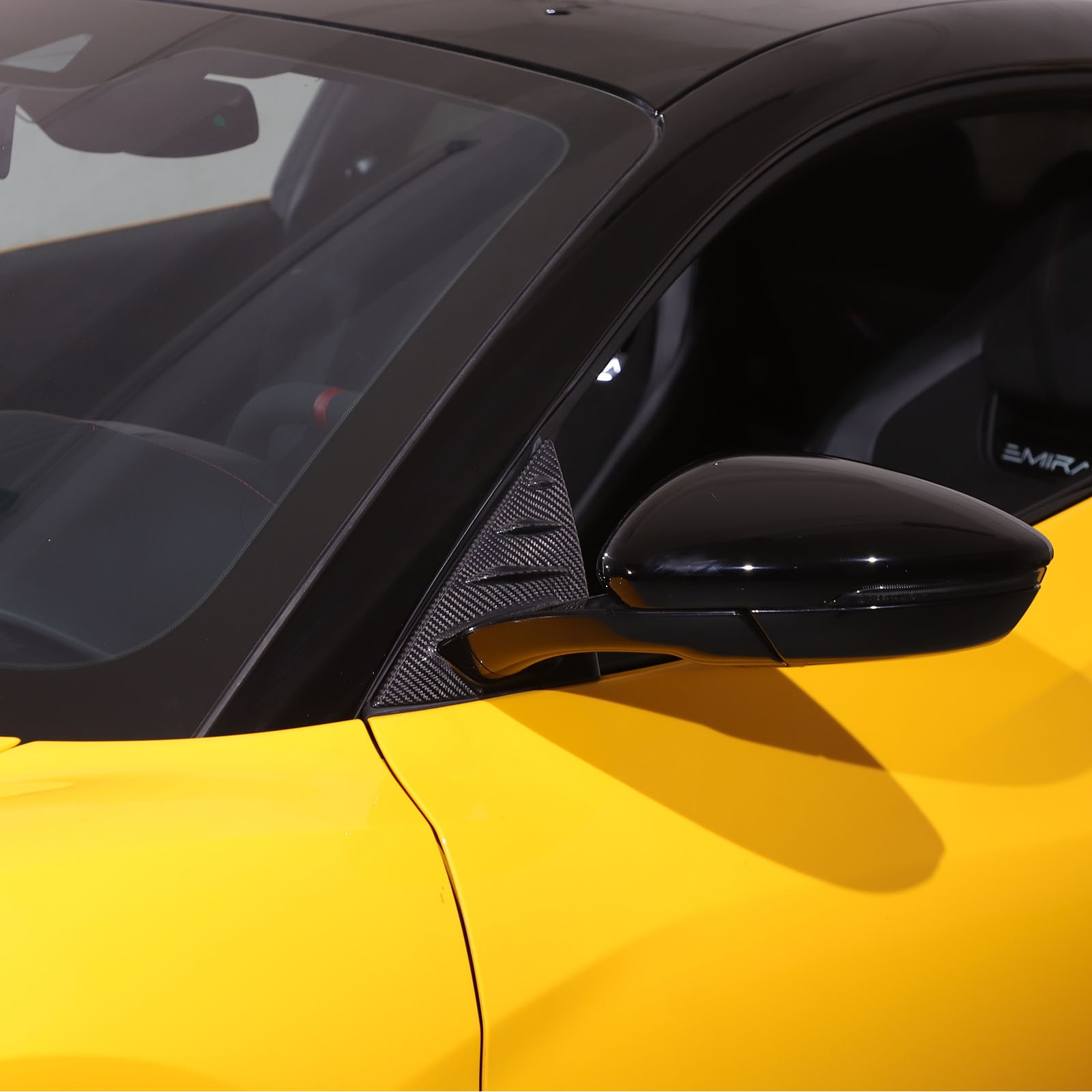 Real Carbon Fiber Front Triangle A-Pillar Cover For Lotus Emira V6 i4 2023-2025