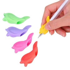 Pencil Grippers Silicone Dolphin Writing Aid Tools Soft Pencil Grips Valuable