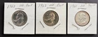 Lot Of 3 Silver Proof Washington Quarters