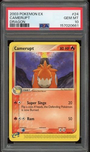 Camerupt graded PSA 10 for sale on eBay