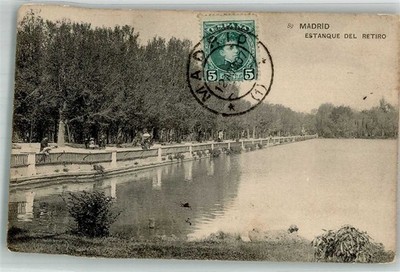 38239472 - Madrid Estanque del Retiro Marke bildseitig Stadt Madrid 1907