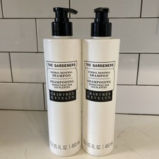 2 Crabtree Evelyn The Gardeners Herbal Renewal Shampoo Revitalisan Bottles