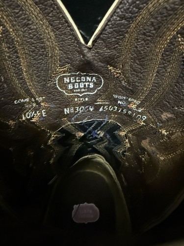 Vintage Nocona Brown chocolate Leather Cowboy Western Boots-Men's 10.5 EE, $175 - Photo 11