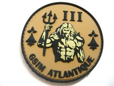 ECUSSON PVC DES COMMANDO MARINE FUSILIERS MARINS GSIM ATLANTIQUE 3° GRP