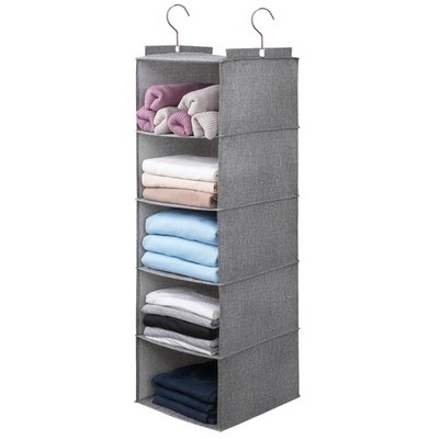 Large Hanging Sweater Organizer for Closet,Collapsible 6-Shelf Hanging Closet...
