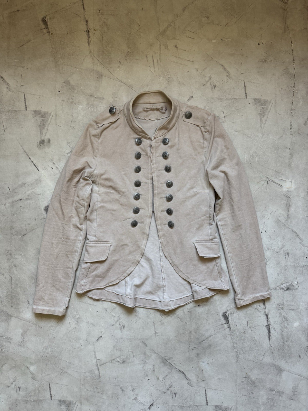 Vintage Y2K TRIPP NYC Black Coat Military Band Napoleon Jacket Size Med RARE HTF