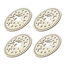 4Pcs Crochet Basket Base 5.5 Inch Round Bottom DIY Weaving Basket, Dancing Queen