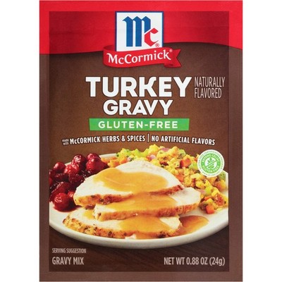 McCormick Turkey Gravy Mix Gluten Free, 0.88 oz Pack of 12