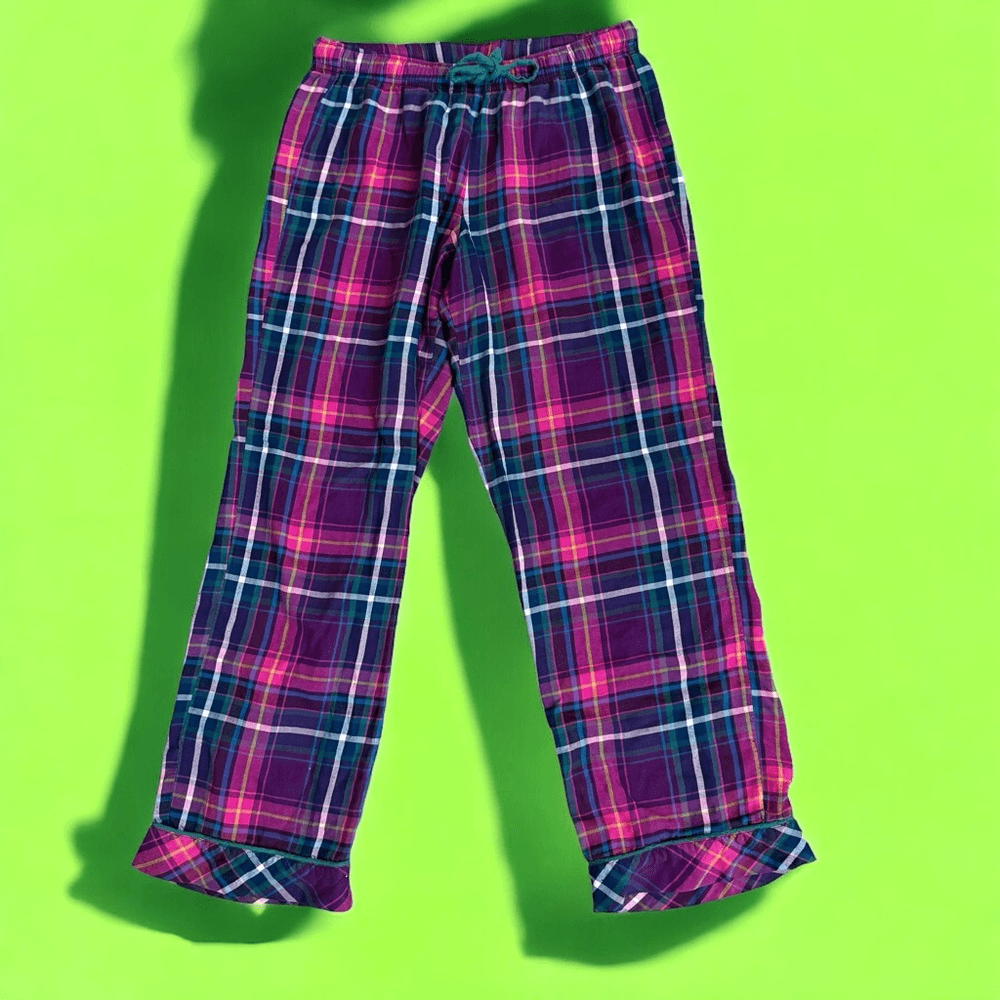 Victoria's Secret Fuchsia Pink Plaid Pajama Bottoms Size S/P