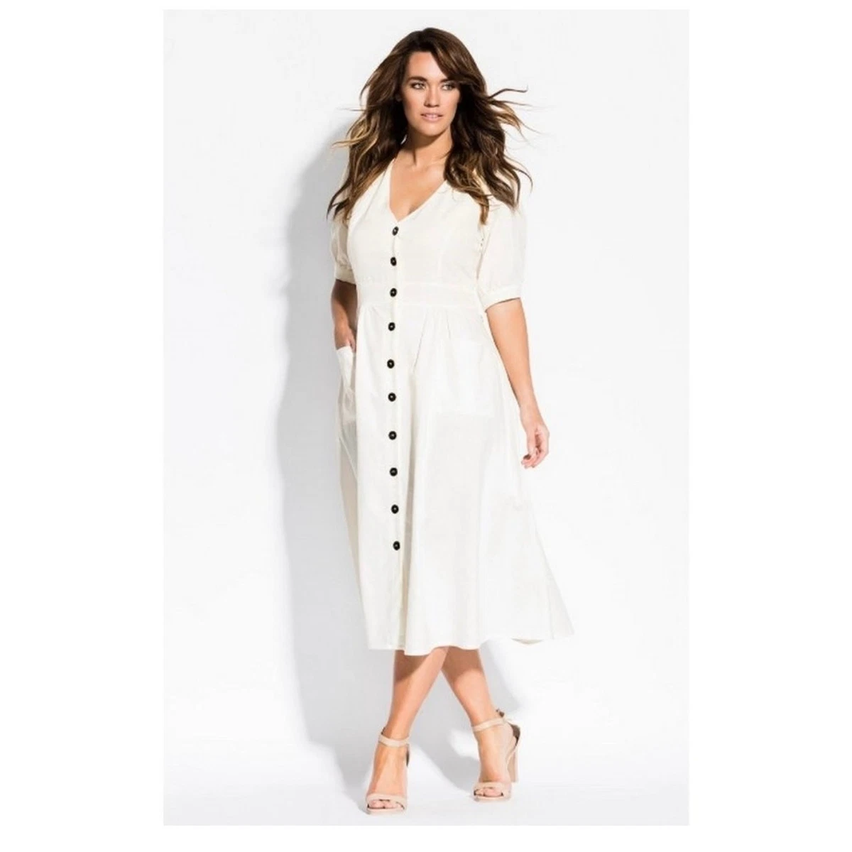 ebay white linen dress White Linen Maxi Dress